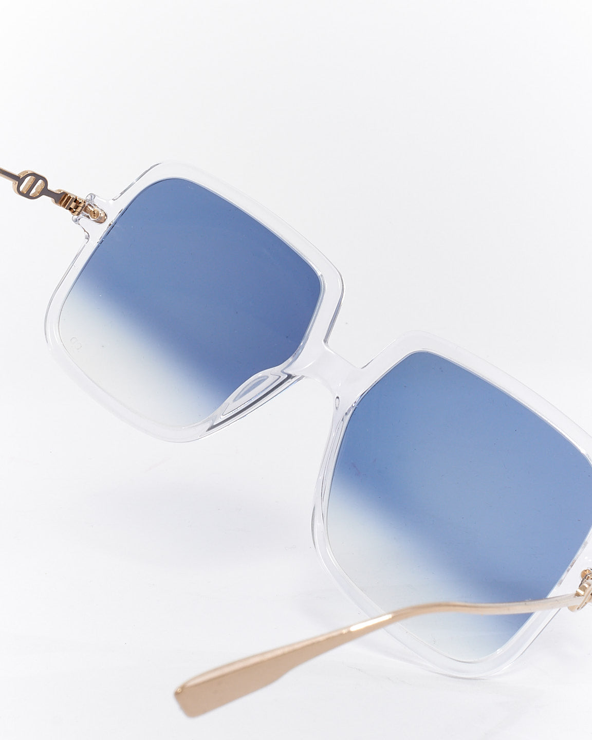 Dior Clear Acetate Square Dior Link 1 Frame Sunglasses