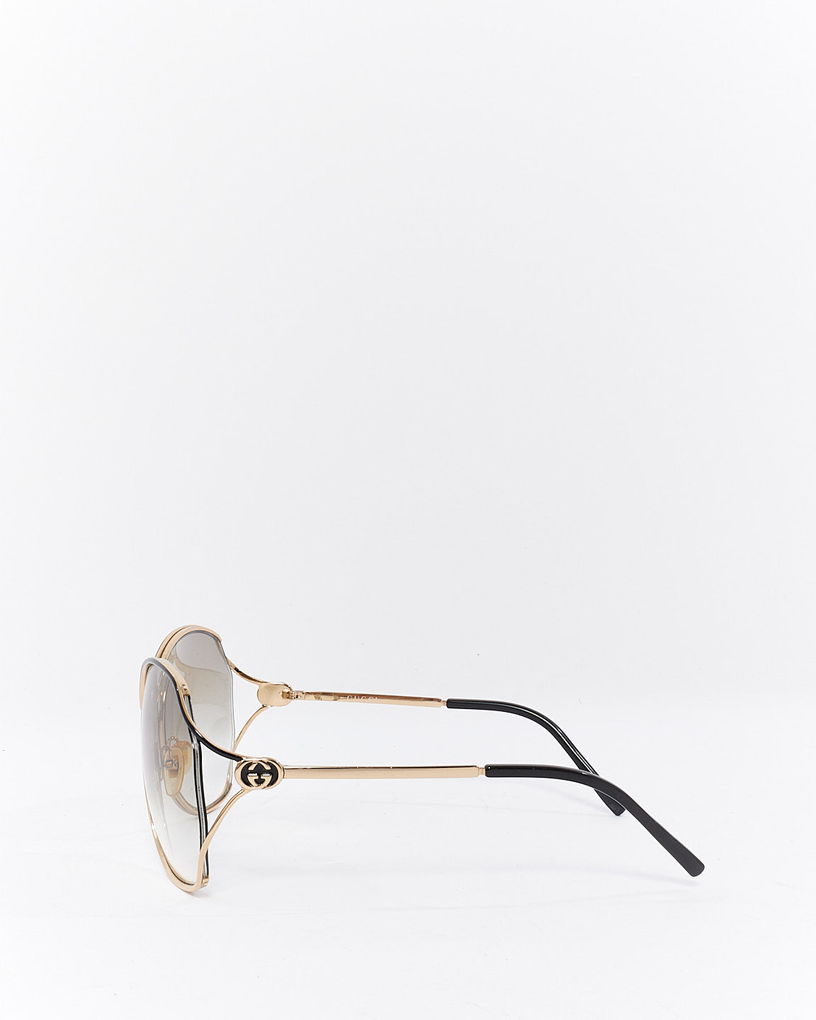 Gucci Gold Interlocking GG Logo Oversize GG2846 Sunglasses