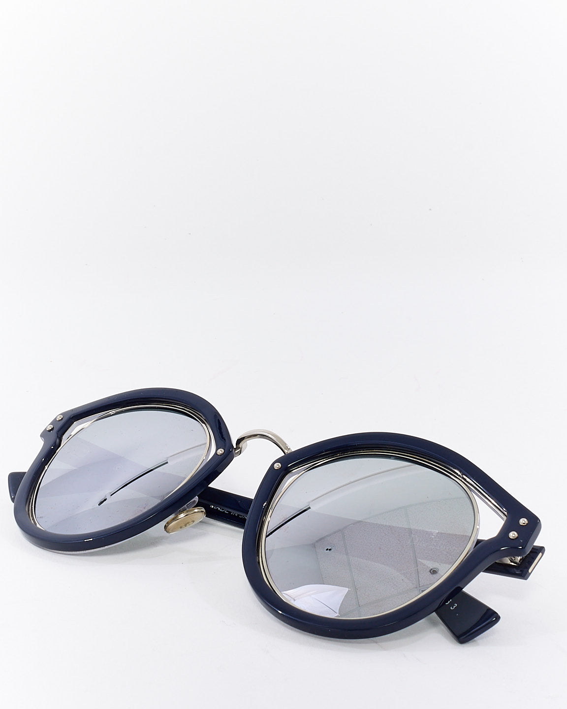 Dior Blue Acetate Dior Elliptic Round  Sunglasses