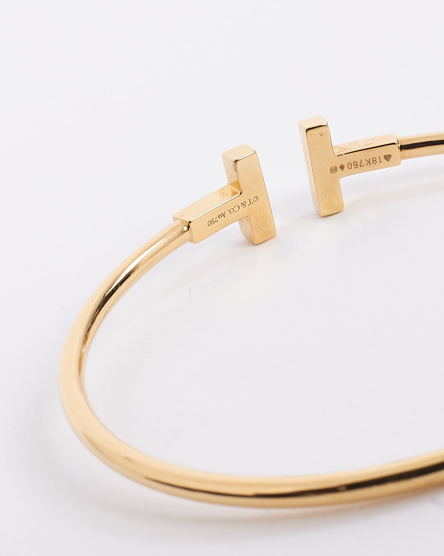 Tiffany & Co. Gold with Diamonds Tiffany T Wire Bracelet