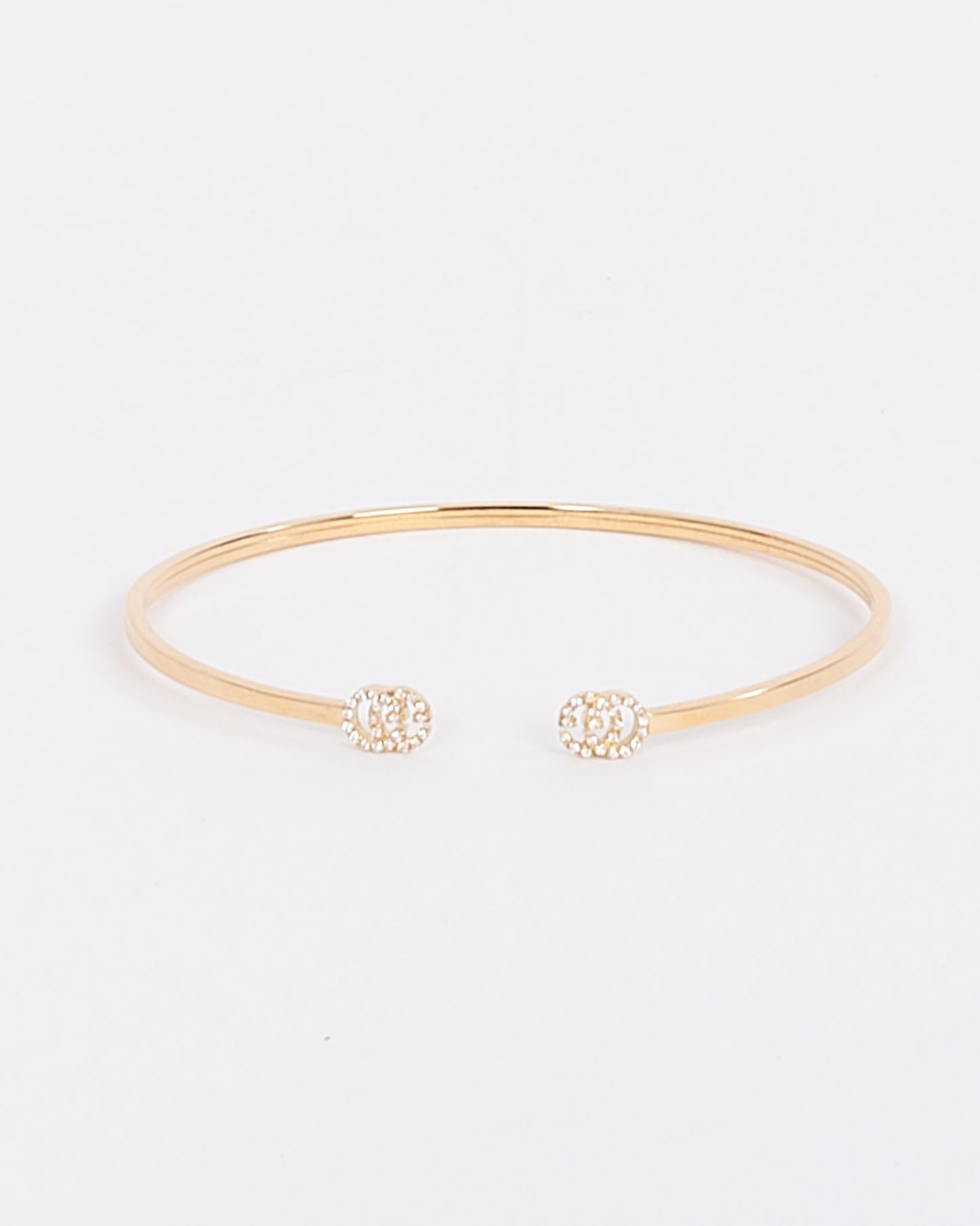 Gucci Gold with Diamonds GG Running Cuff Bracelet