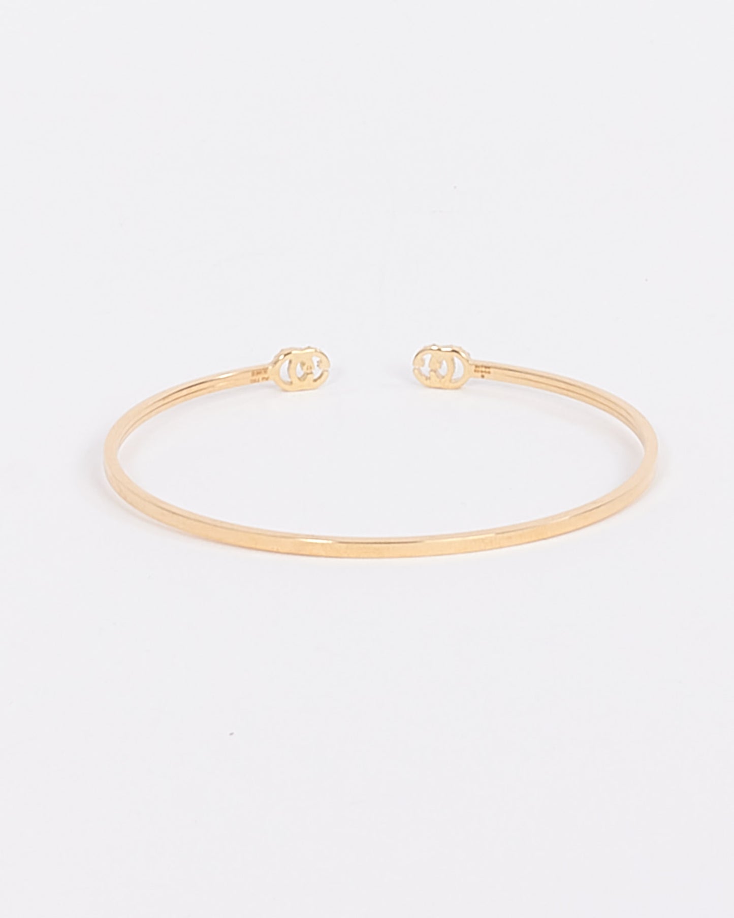 Gucci Gold with Diamonds GG Running Cuff Bracelet