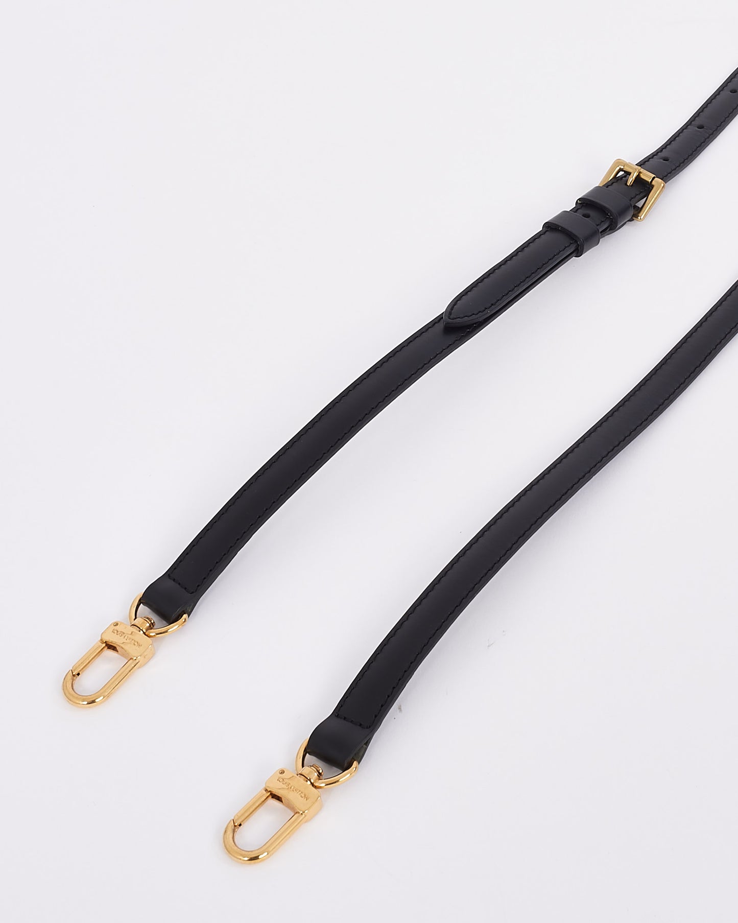 Louis Vuitton Black Leather Adjustable Strap