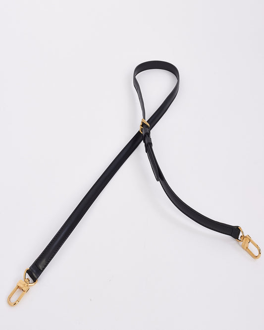 Louis Vuitton Black Leather Adjustable Strap