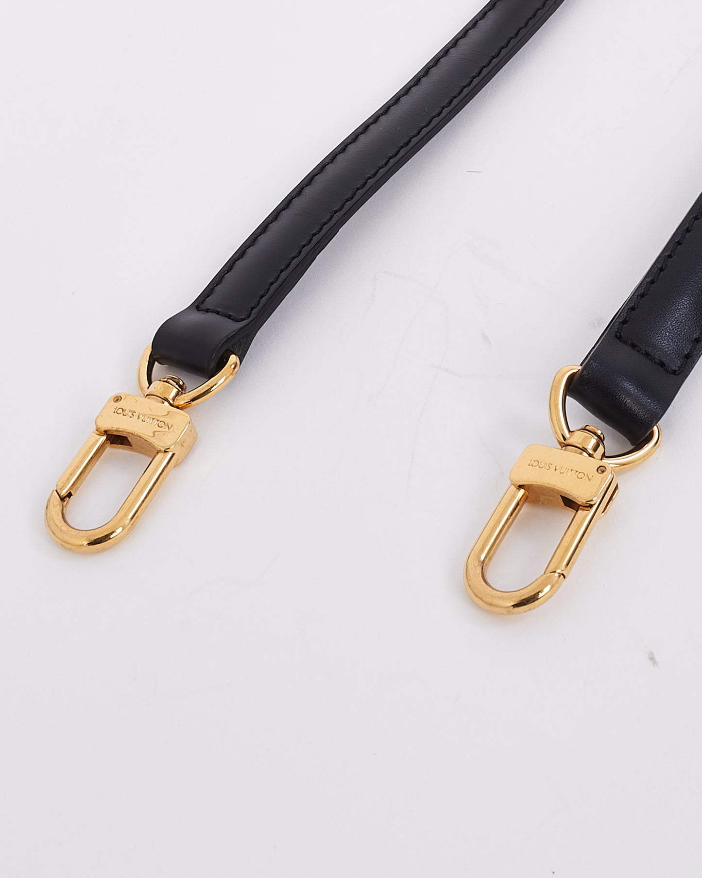 Louis Vuitton Black Leather Adjustable Strap