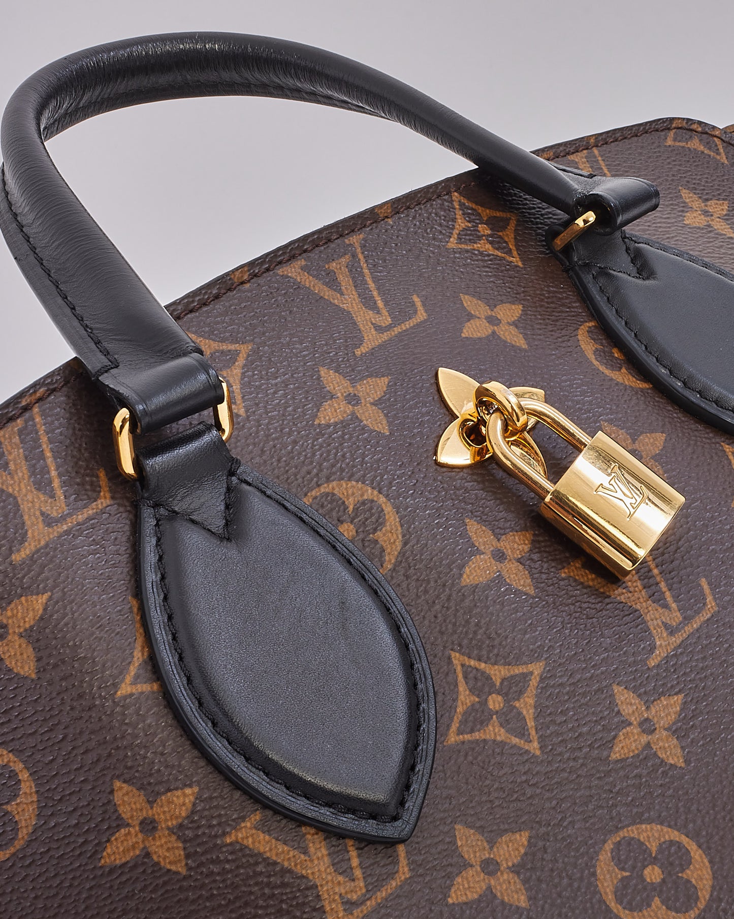 Louis Vuitton Black Monogram Canvas Flower Zip Tote PM Bag