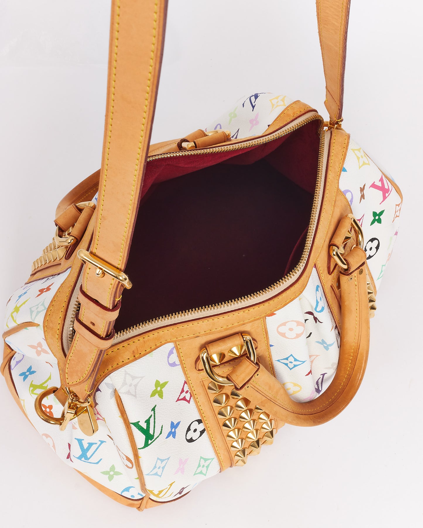 Louis Vuitton White Multi Murakami Monogram Canvas Courtney MM Bag