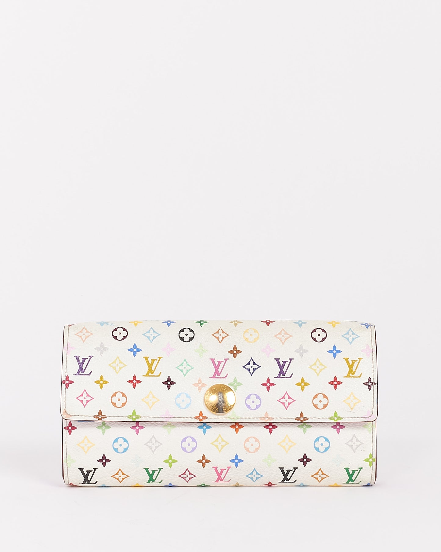 Louis Vuitton White Multi Monogram Murakami Sarah Wallet