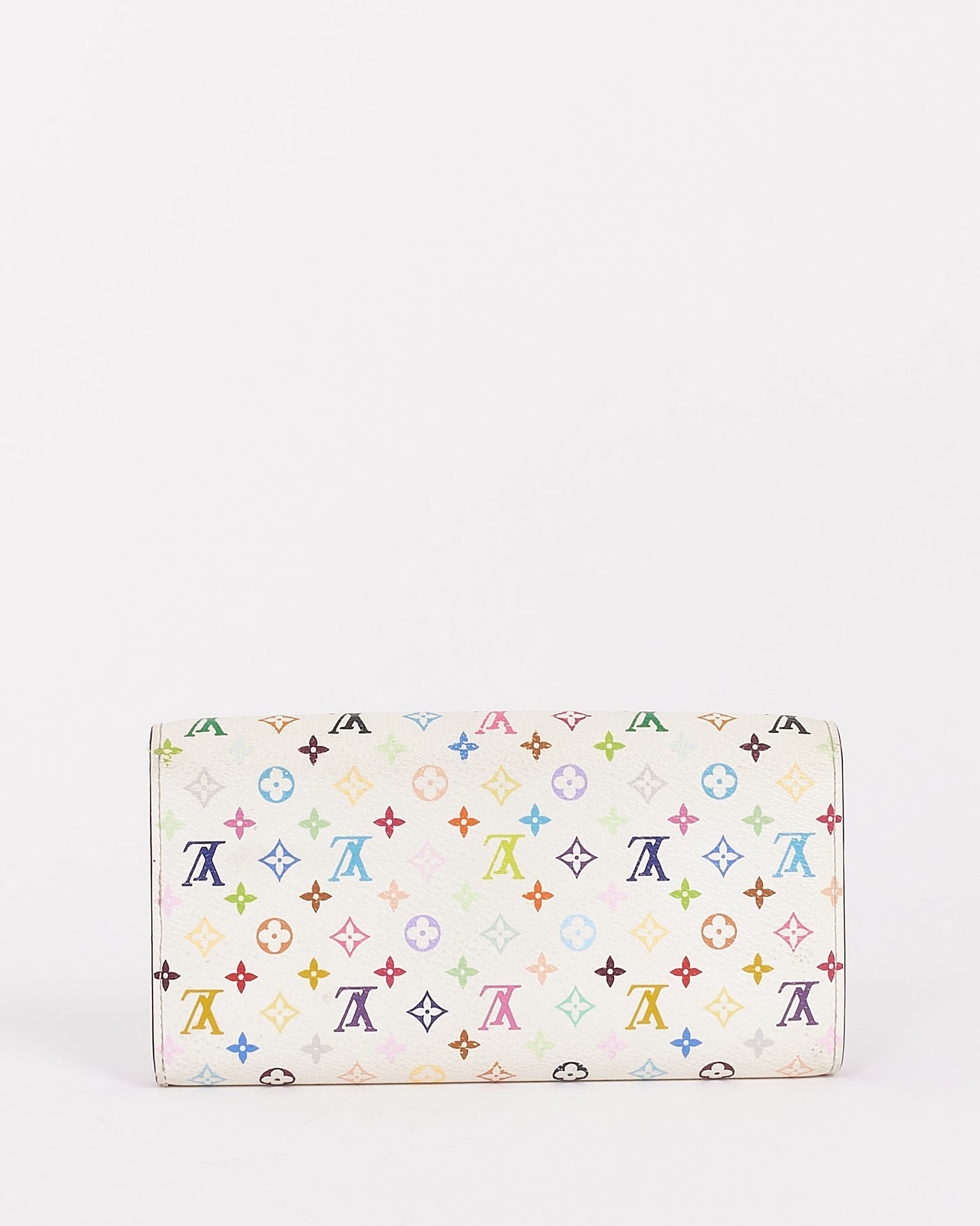 Louis Vuitton White Multi Monogram Murakami Sarah Wallet