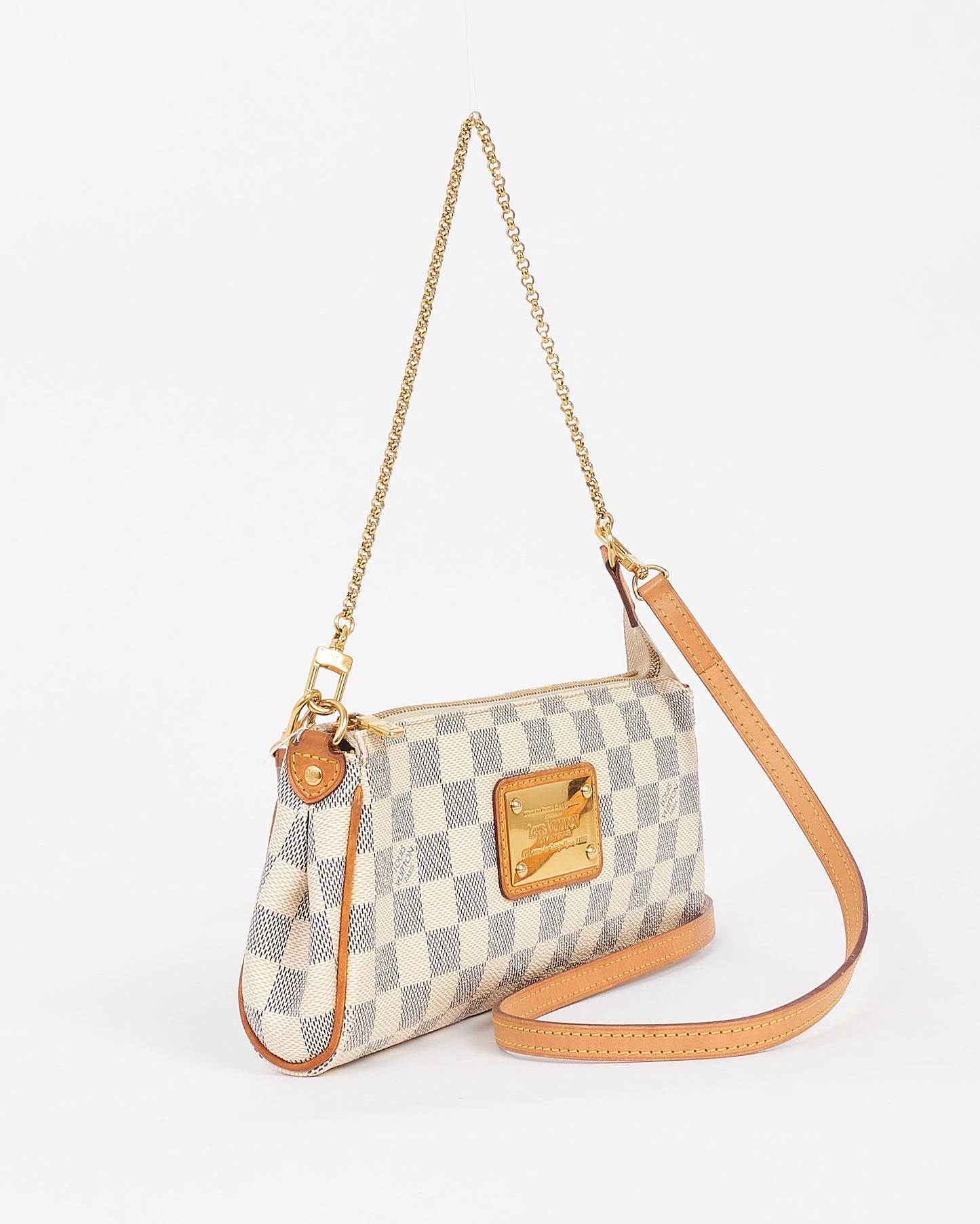 Louis Vuitton Damier Azure Canvas Eva Clutch Bag