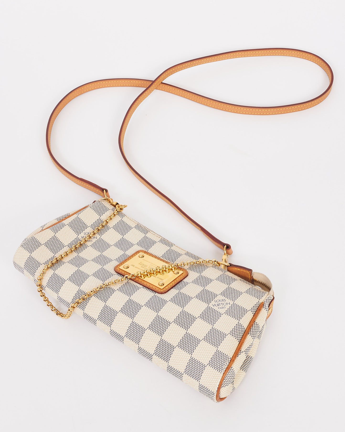 Louis Vuitton Damier Azure Canvas Eva Clutch Bag