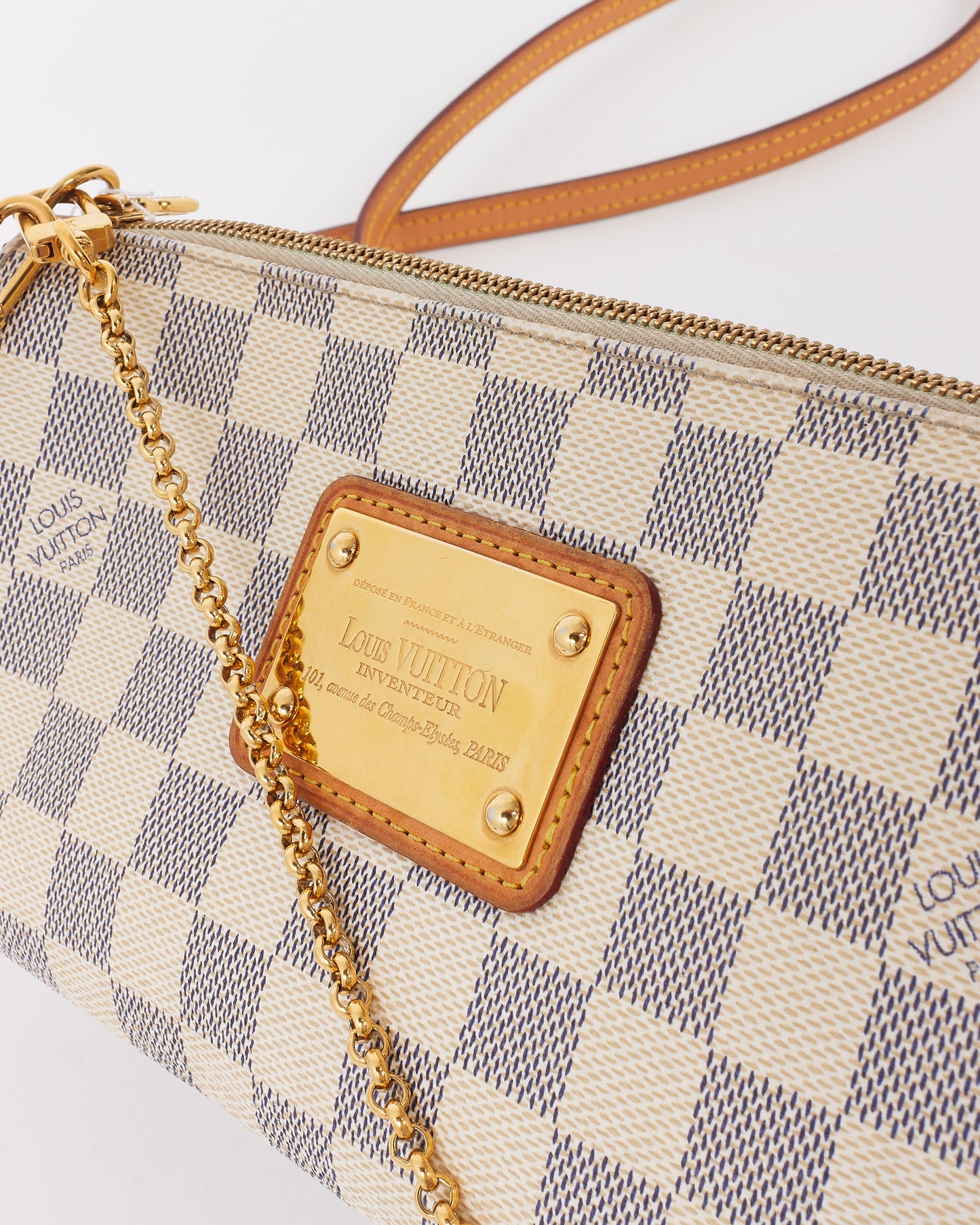 Louis Vuitton Damier Azure Canvas Eva Clutch Bag