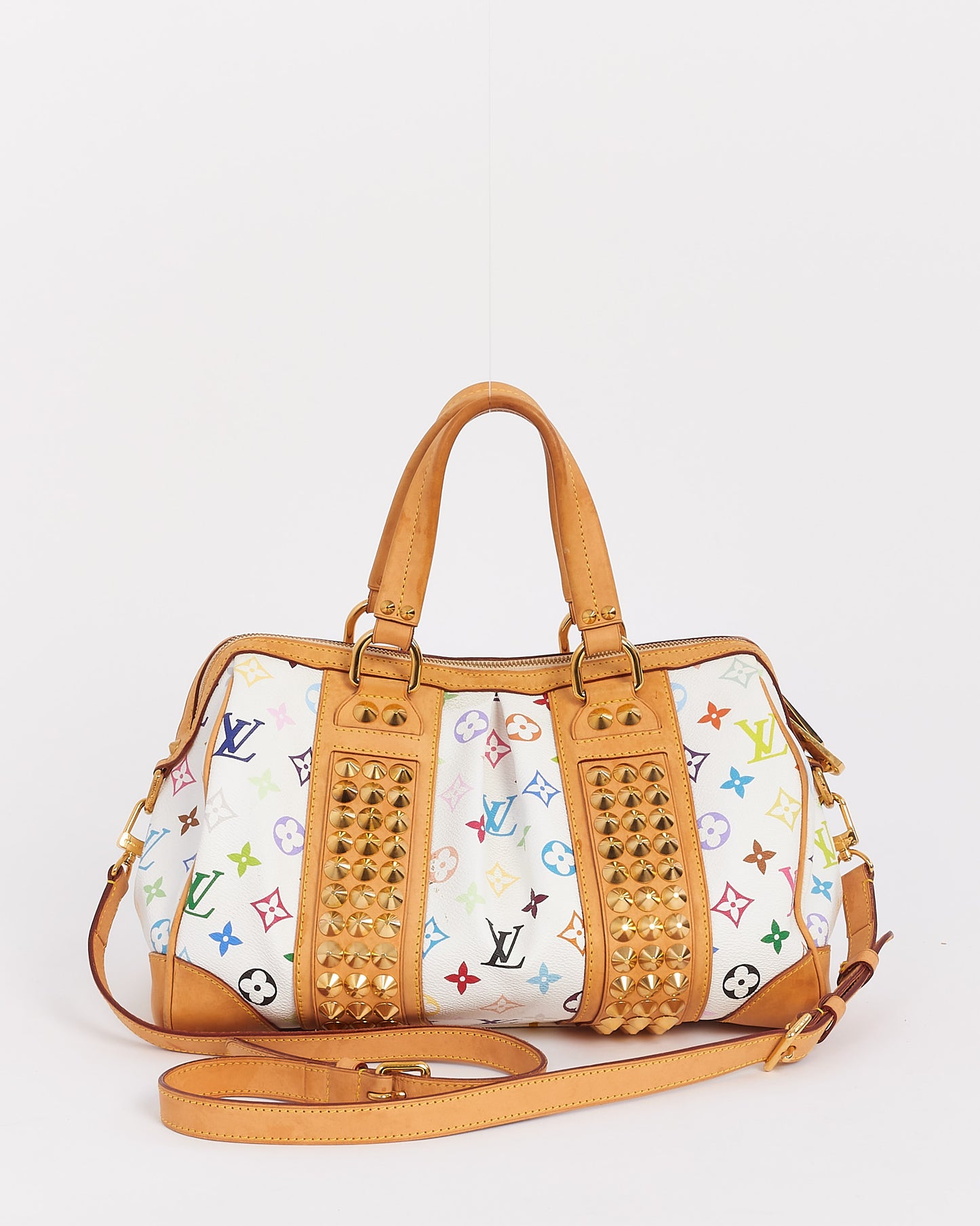 Louis Vuitton White Multi Murakami Monogram Canvas Courtney MM Bag