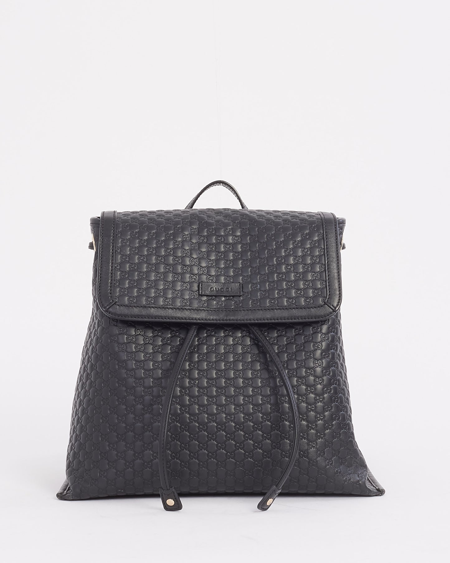 Gucci Black Leather Guccissima Backpack