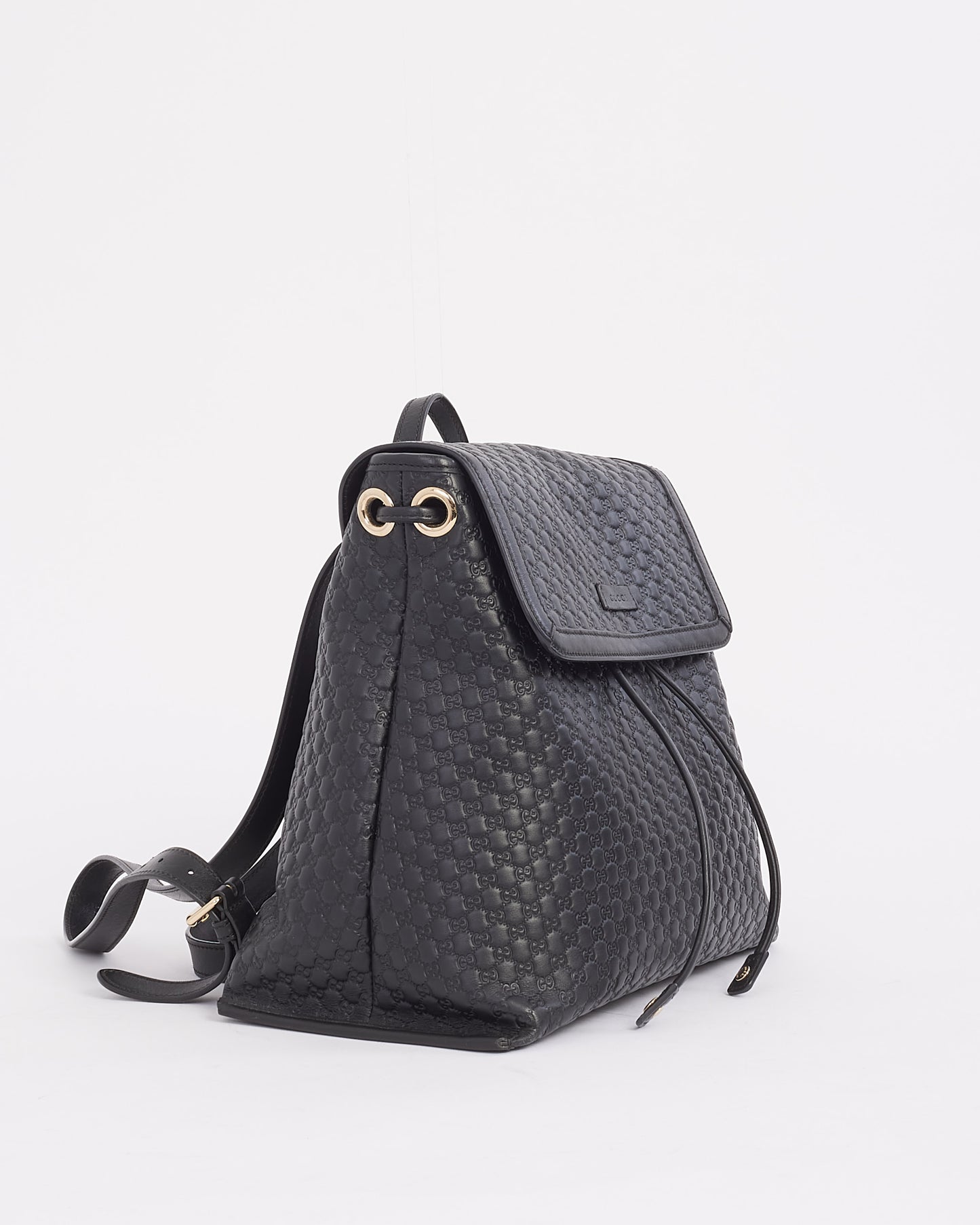 Gucci Black Leather Guccissima Backpack