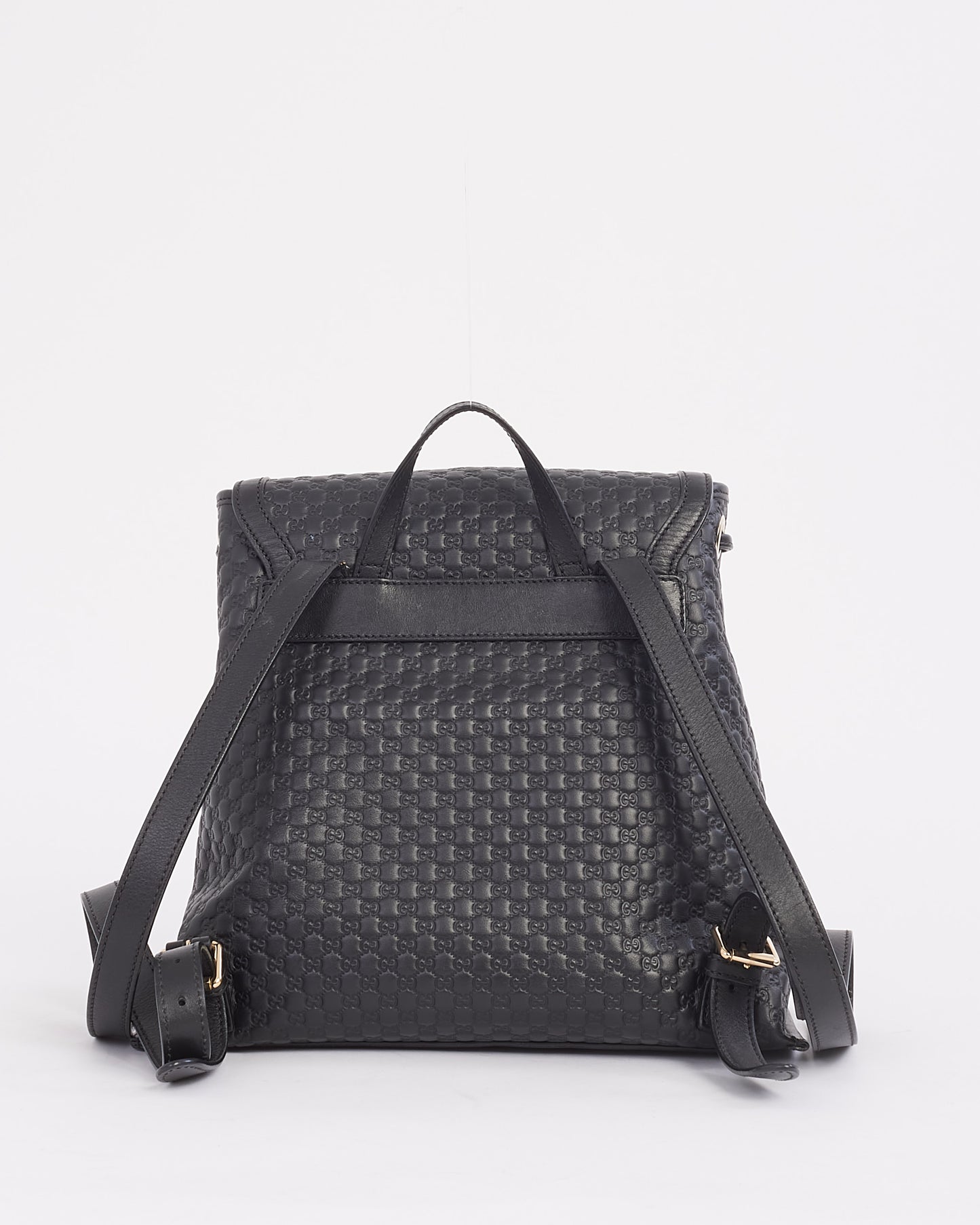 Gucci Black Leather Guccissima Backpack