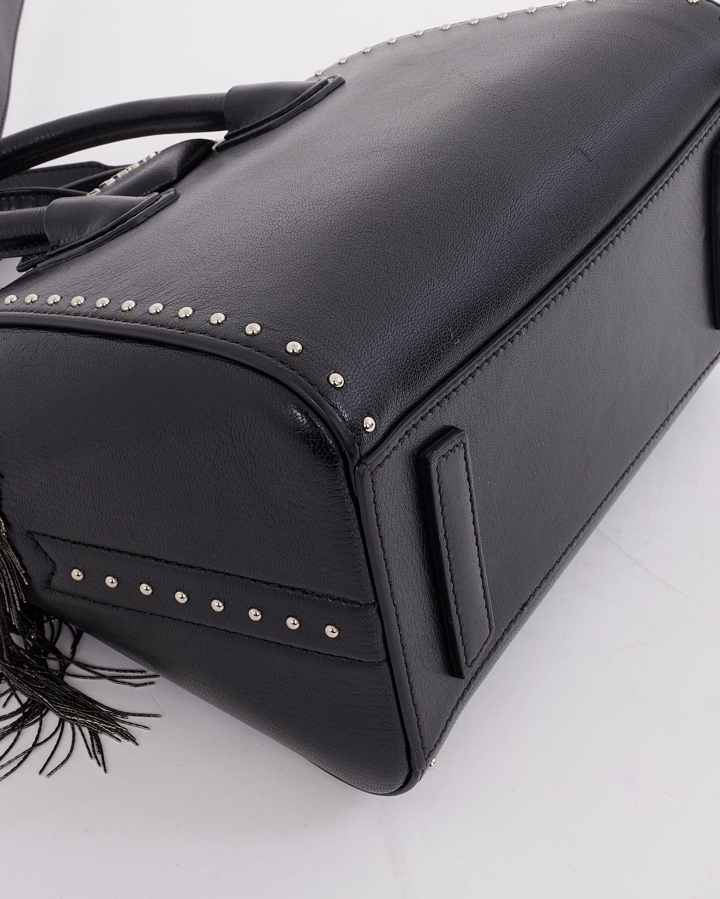 Givenchy Black Leather Mini Pandora with Fringe & Stud Bag