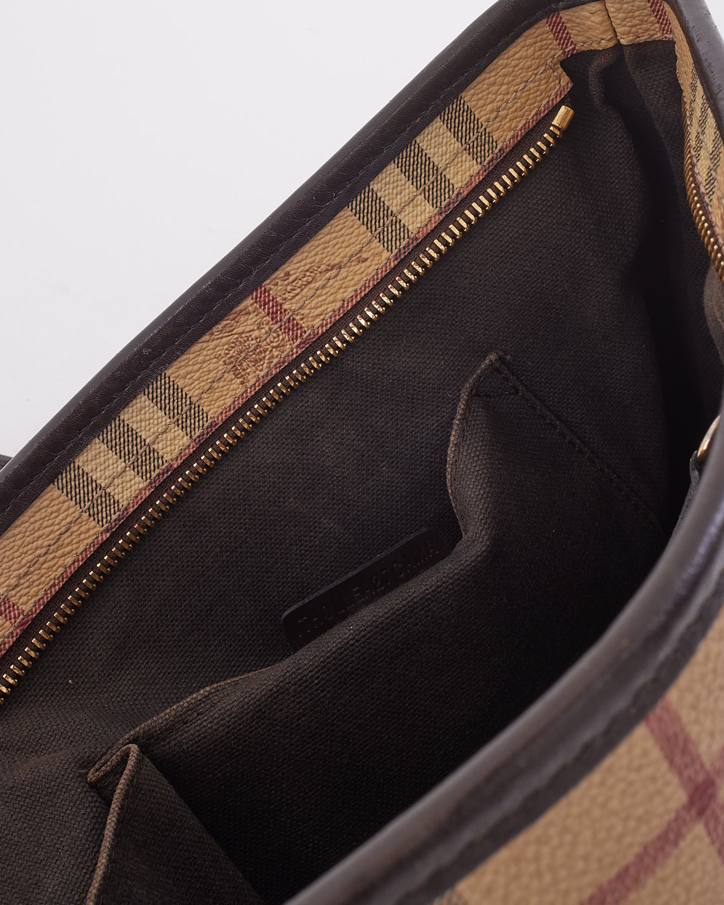 Burberry Beige Haymarket Check Tote Bag