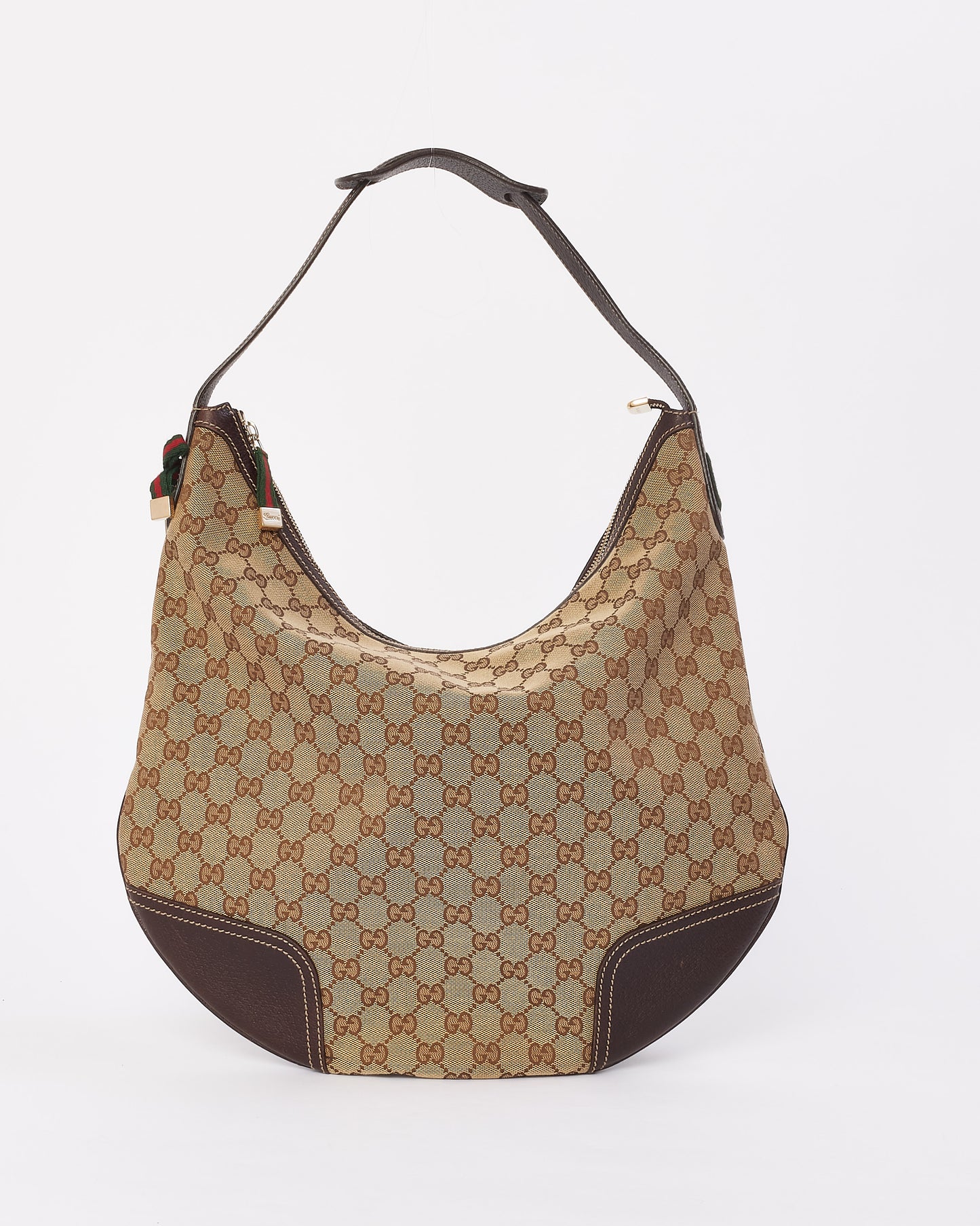 Gucci Brown Canvas Princy GG Hobo Bag