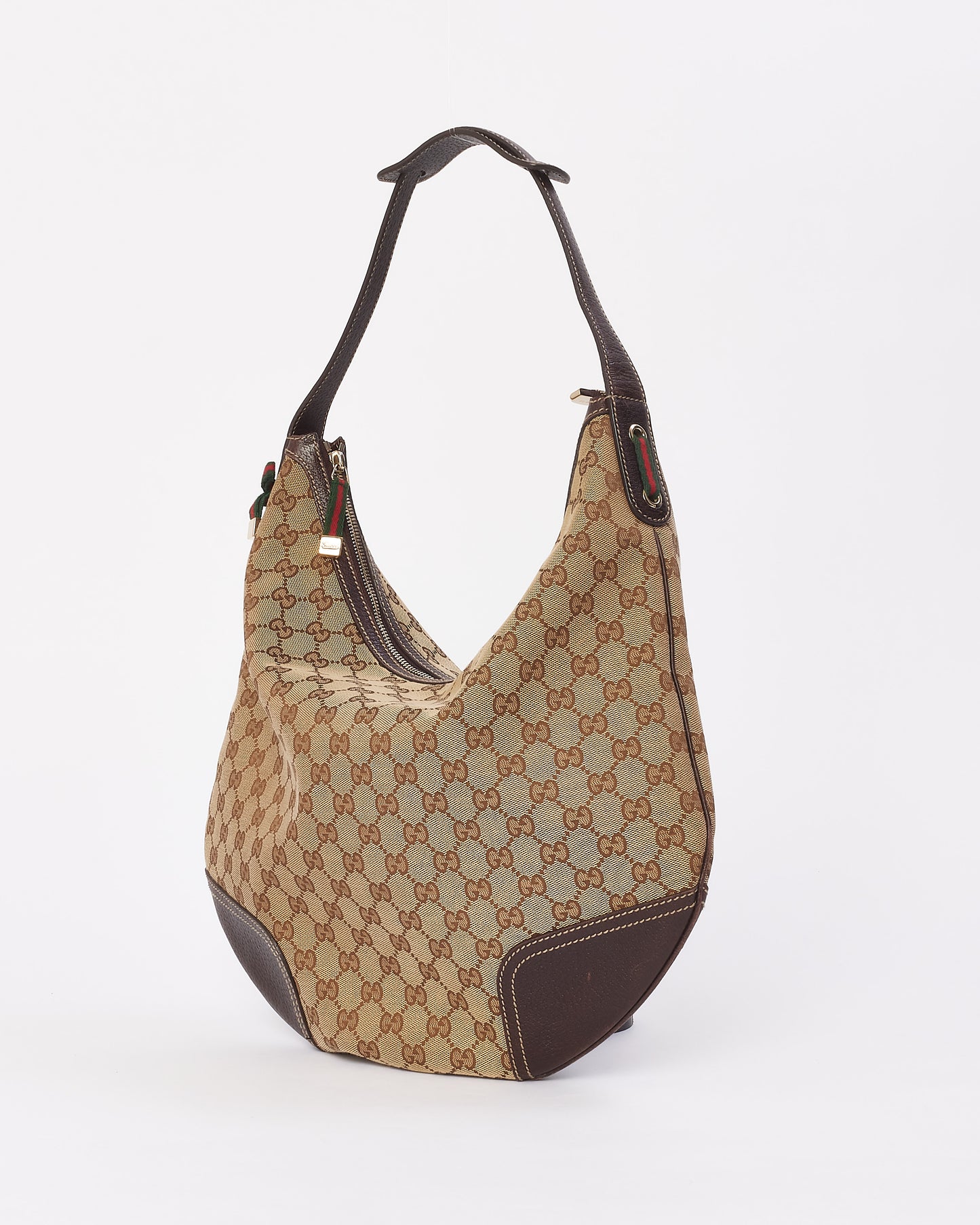 Gucci Brown Canvas Princy GG Hobo Bag