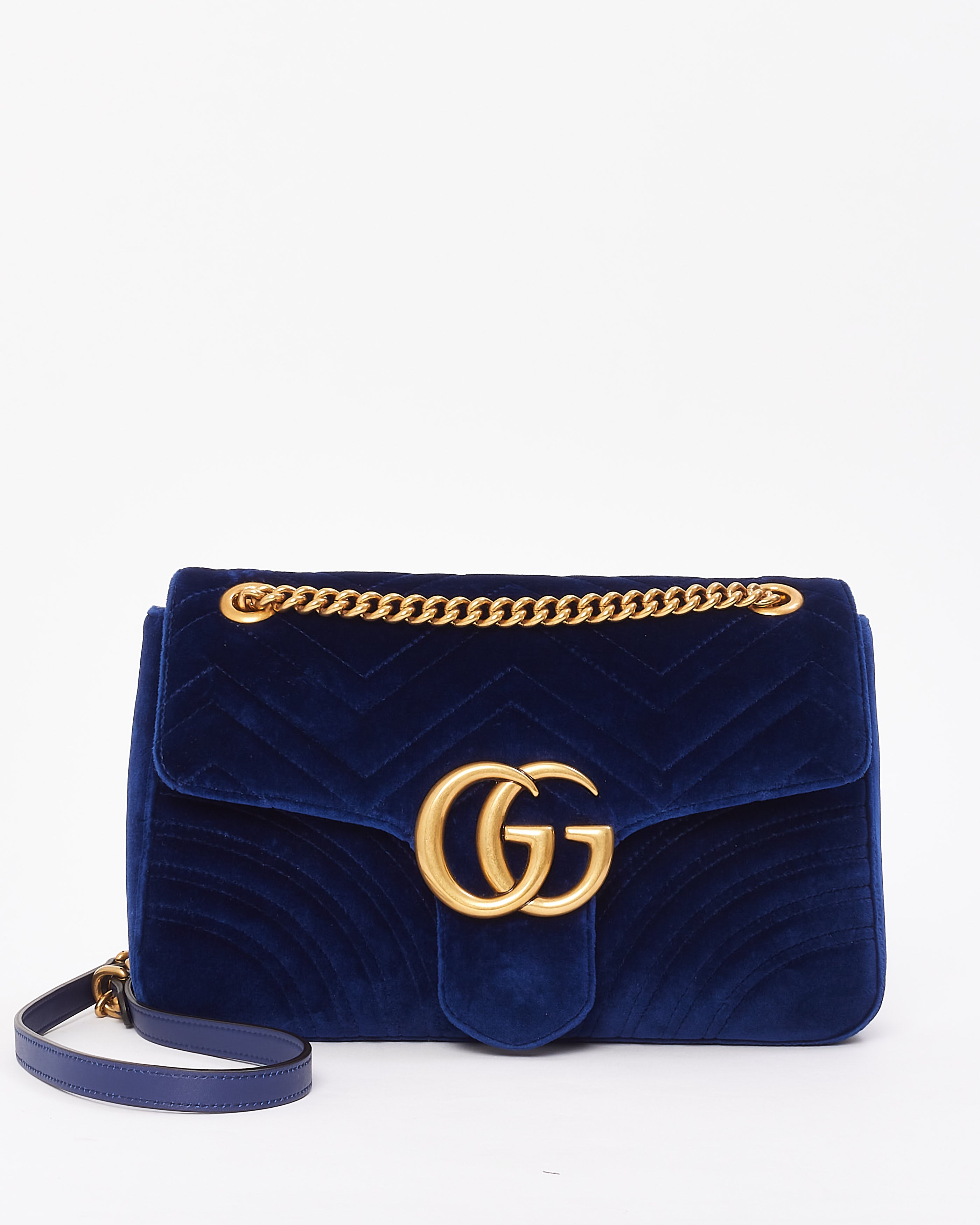 Gucci blue velvet on sale purse