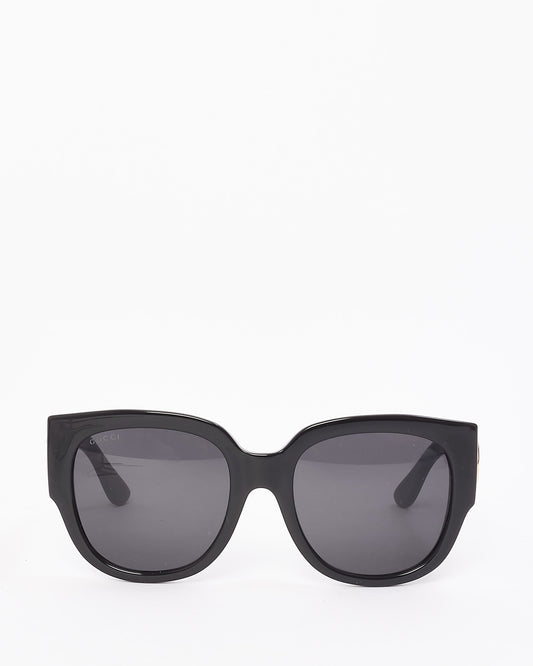 Gucci Black GG0142SA Oversized Interlocking GG Sunglasses