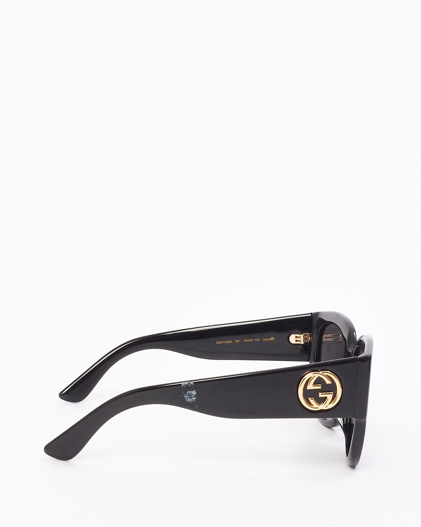 Gucci Black GG0142SA Oversized Interlocking GG Sunglasses