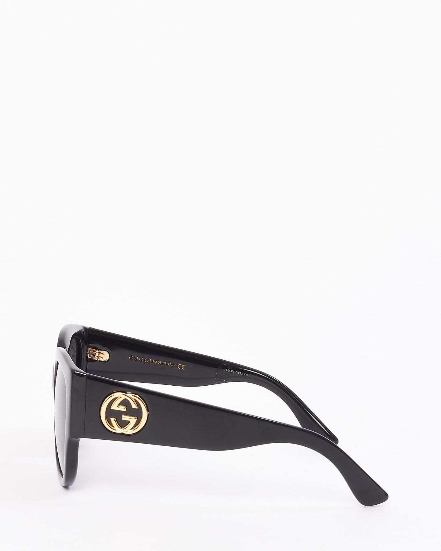 Gucci Black GG0142SA Oversized Interlocking GG Sunglasses