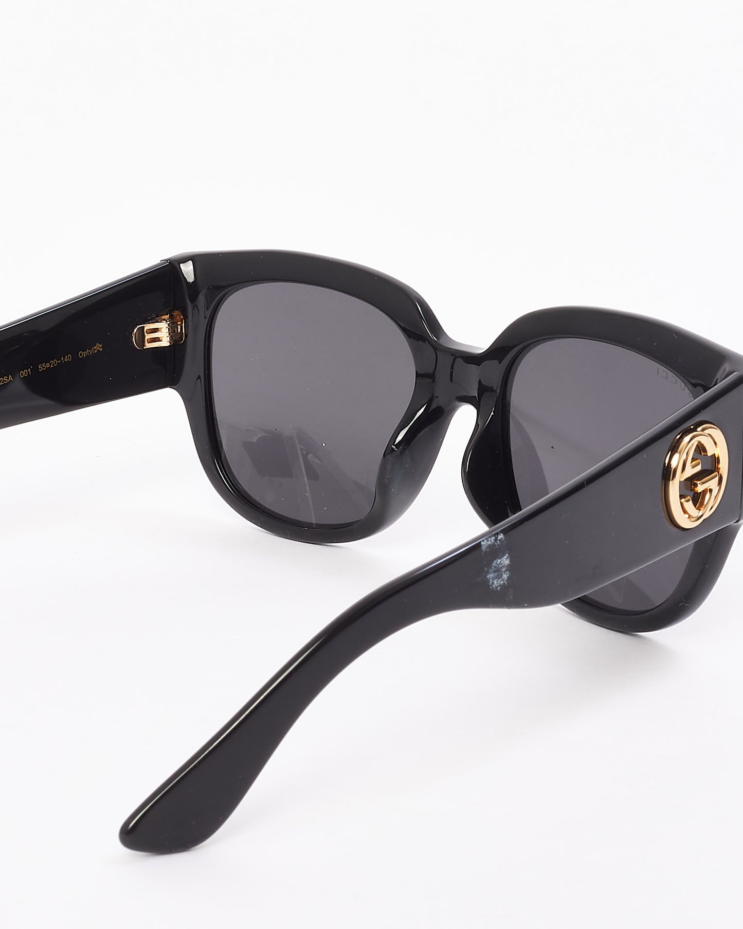 Gucci Black GG0142SA Oversized Interlocking GG Sunglasses