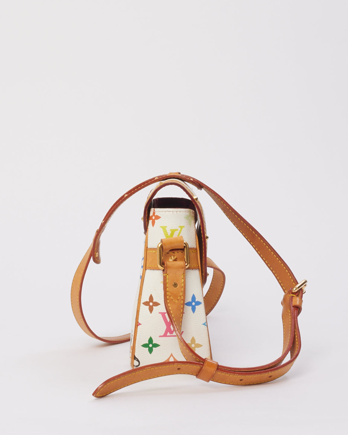 Louis Vuitton White Monogram Multicolor Murakami Sologne Shoulder Bag