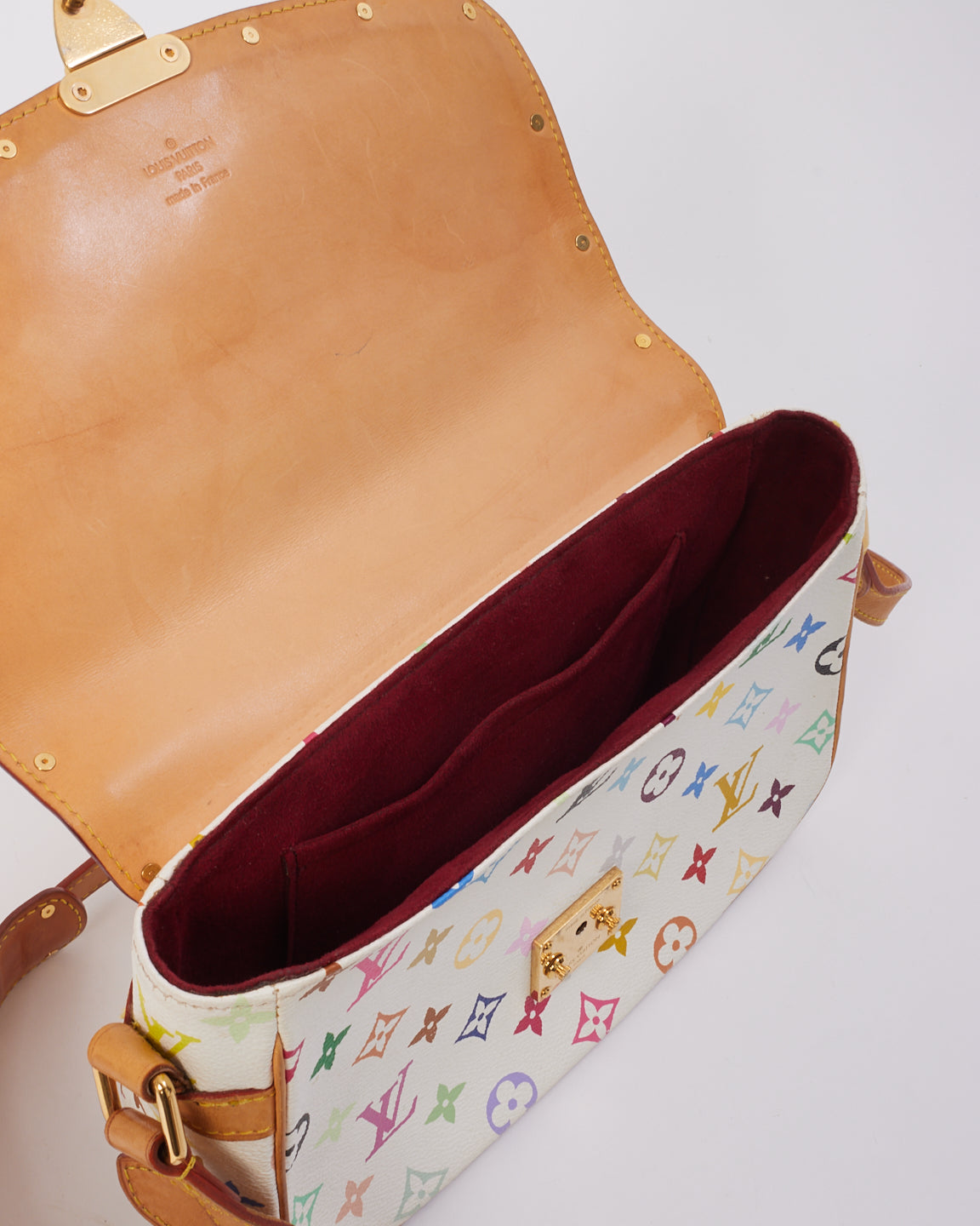 Louis Vuitton White Monogram Multicolor Murakami Sologne Shoulder Bag