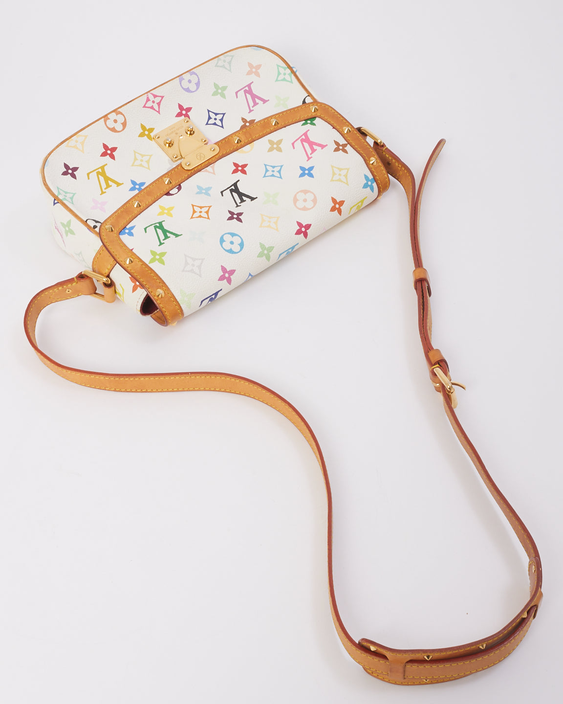 Louis Vuitton White Monogram Multicolor Murakami Sologne Shoulder Bag