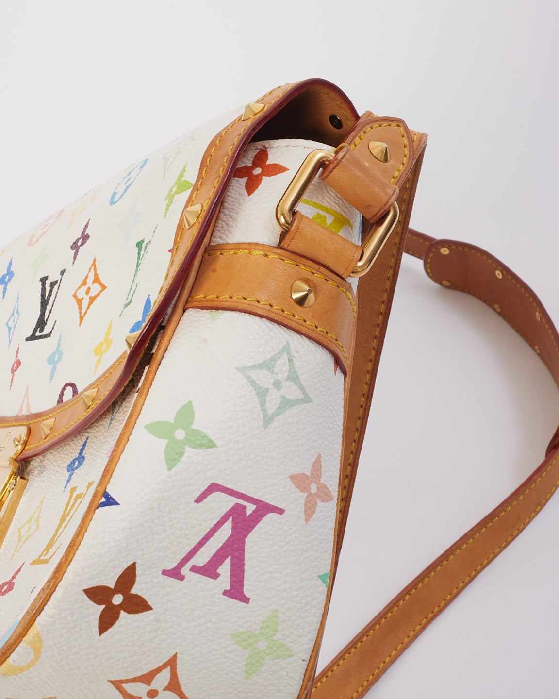 Louis Vuitton White Monogram Multicolor Murakami Sologne Shoulder Bag