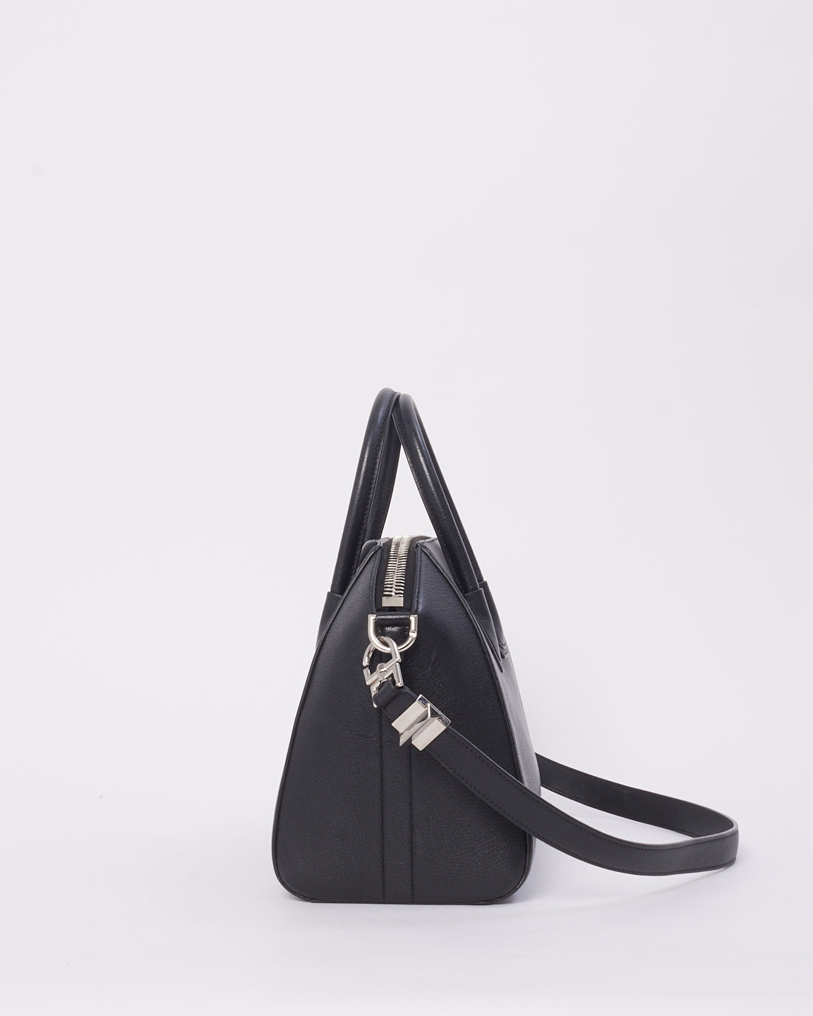 Givenchy Black Leather Antigona Small Tote Bag with Strap