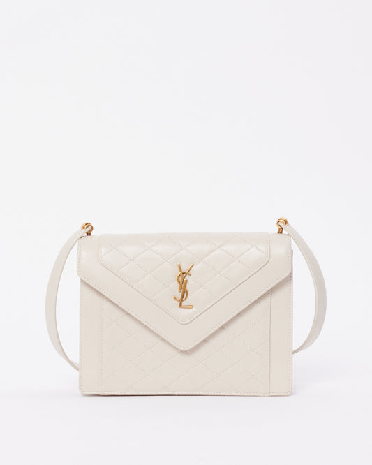 Saint Laurent White Gaby Mini Satchel Shoulder Bag