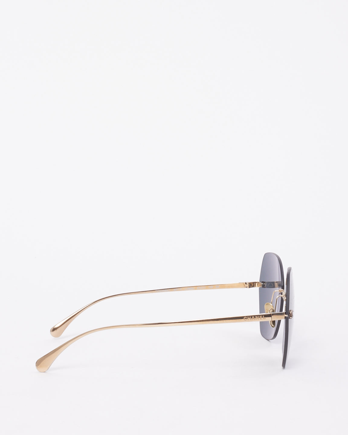 Chanel Gold/Black 4271-T Square Titanium Sunglasses