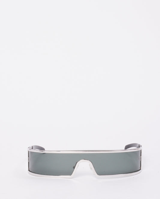 Dior Vintage Silver Metal Punk Sunglasses