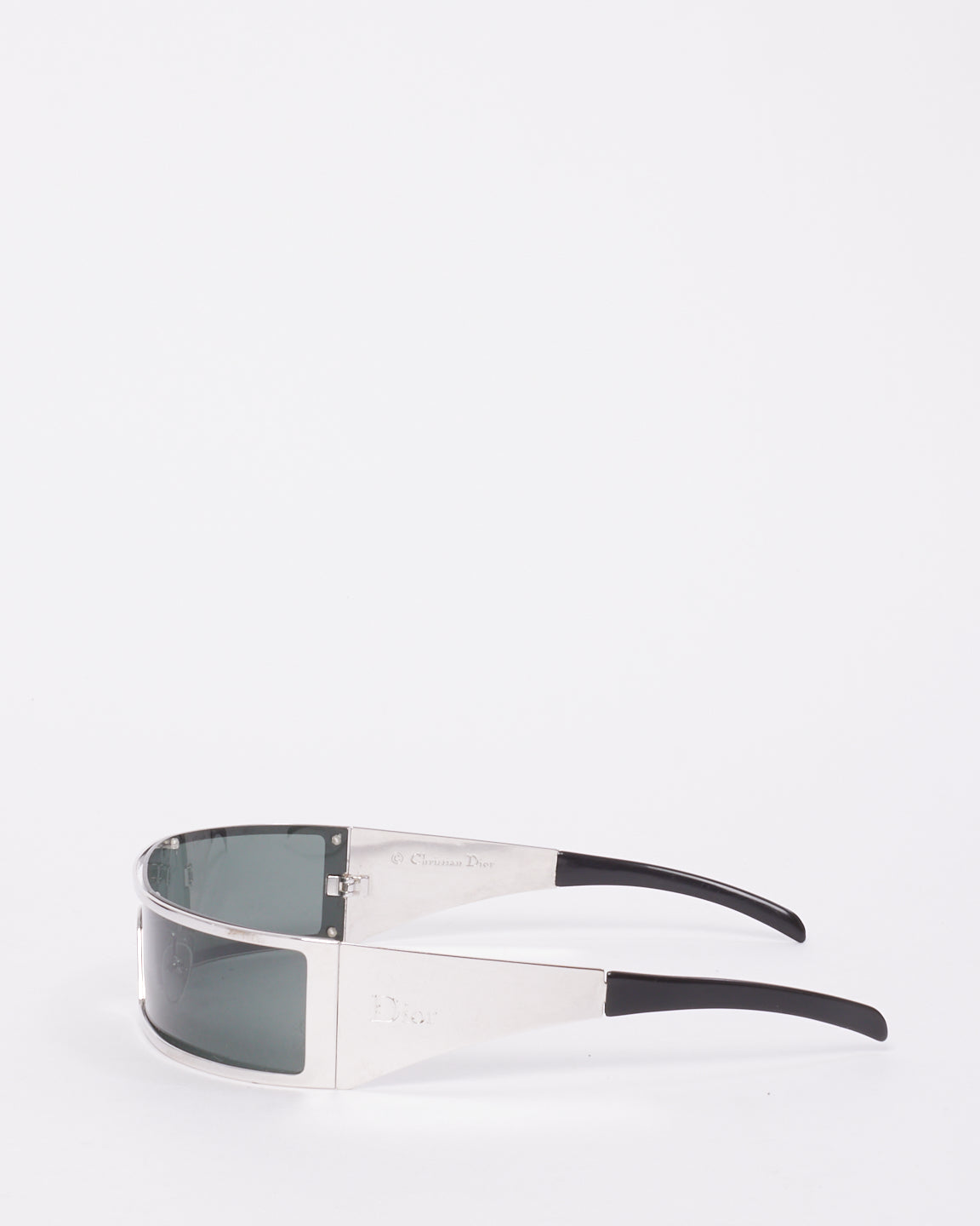 Dior Vintage Silver Metal Punk Sunglasses