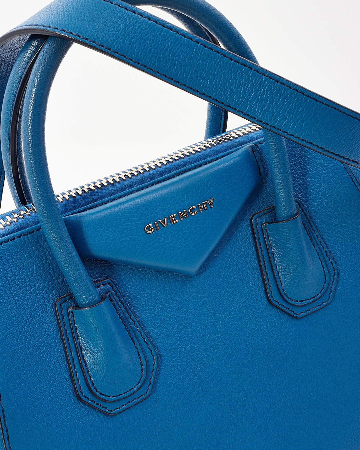 Givenchy Blue Leather Medium Antigona Bag