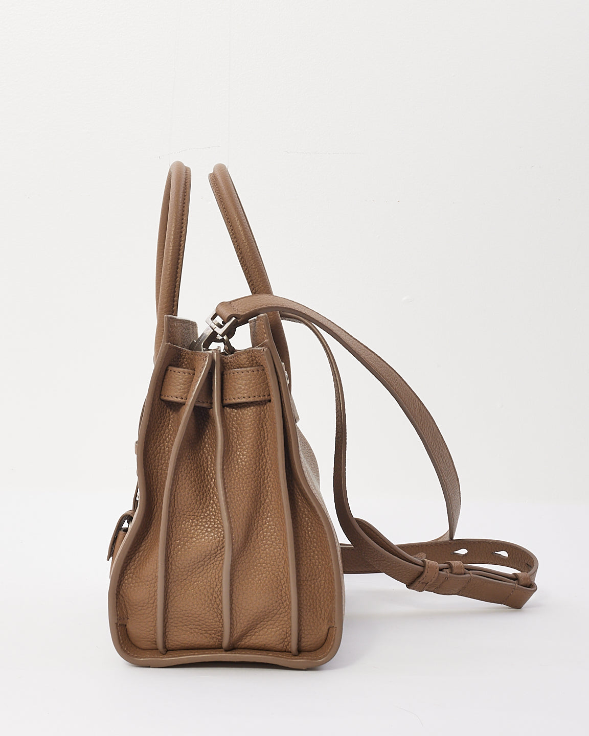 Saint Laurent Beige Grained Leather Supple Baby Sac De Jour