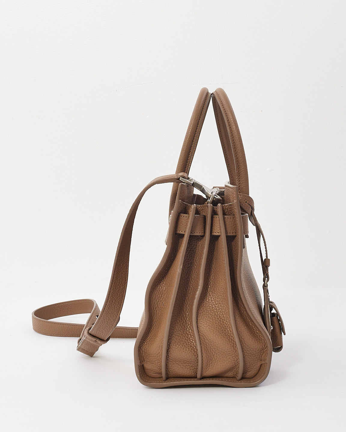 Saint Laurent Beige Grained Leather Supple Baby Sac De Jour