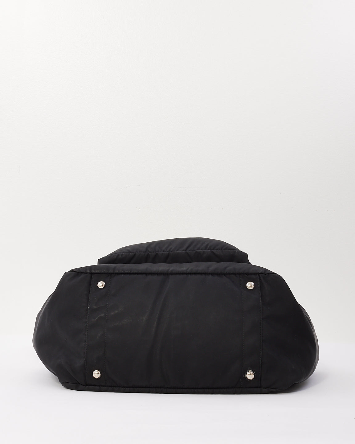 Sac à langer Tessuto bordé de nylon saffiano noir Prada avec sangle