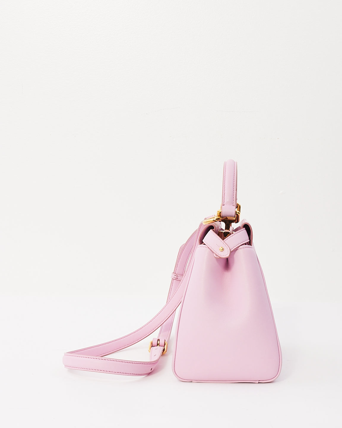 Fendi Mini sac Peekaboo en cuir rose