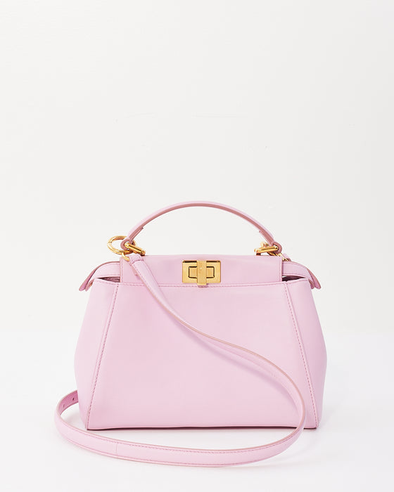 Pink Fendi Mini Peekaboo Satchel – Designer Revival