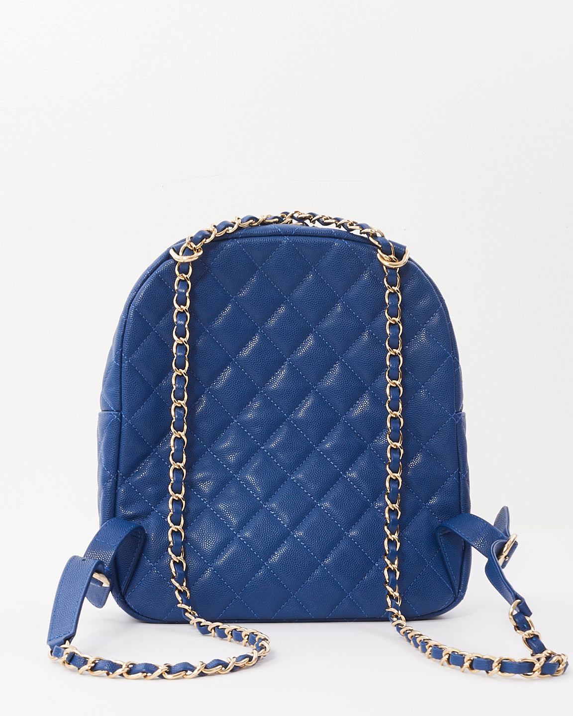 Chanel Royal Blue Caviar Quilted CC Day Backpack