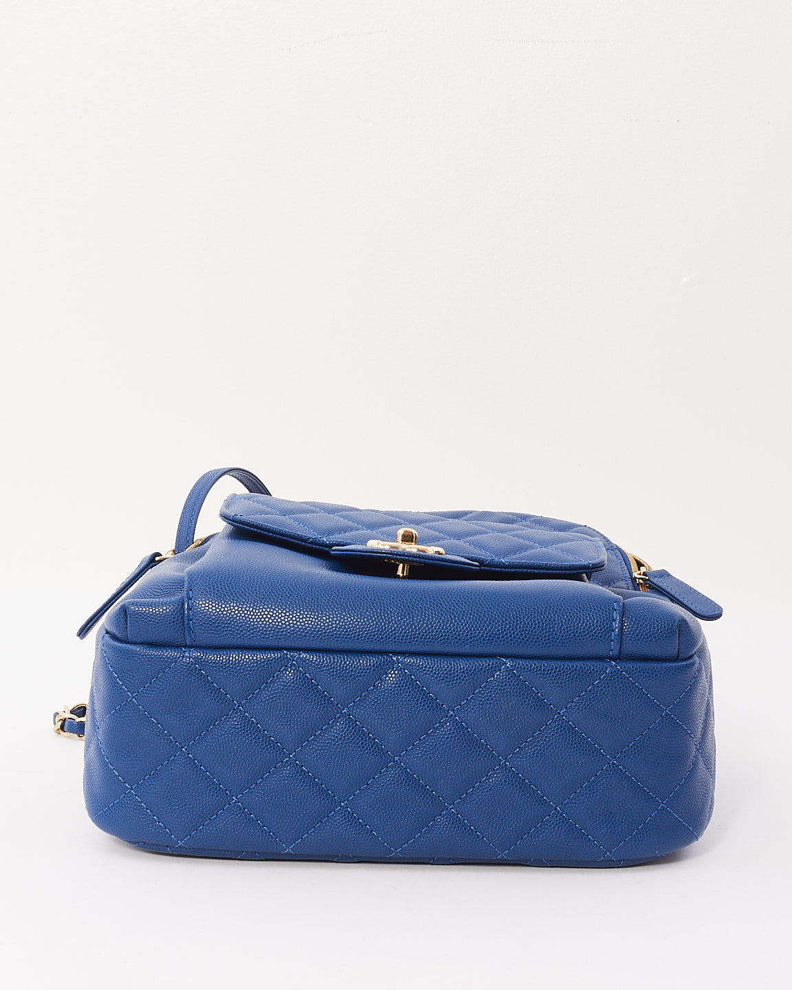 Chanel Royal Blue Caviar Quilted CC Day Backpack