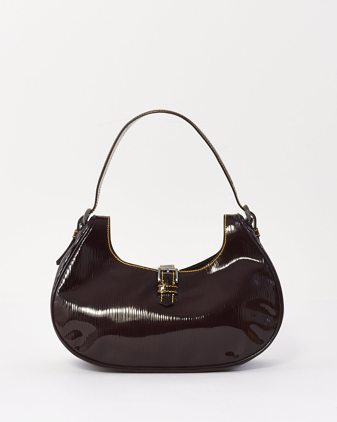 Prada Burgundy Patent Leather Shoulder Bag