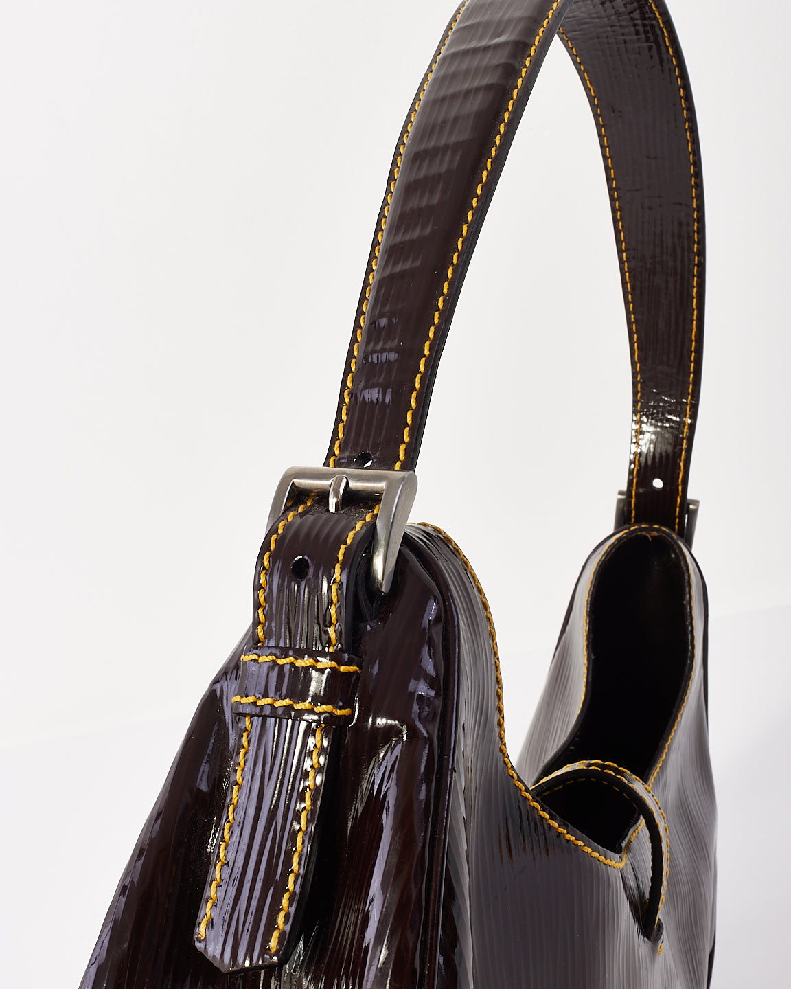 Prada Burgundy Patent Leather Shoulder Bag