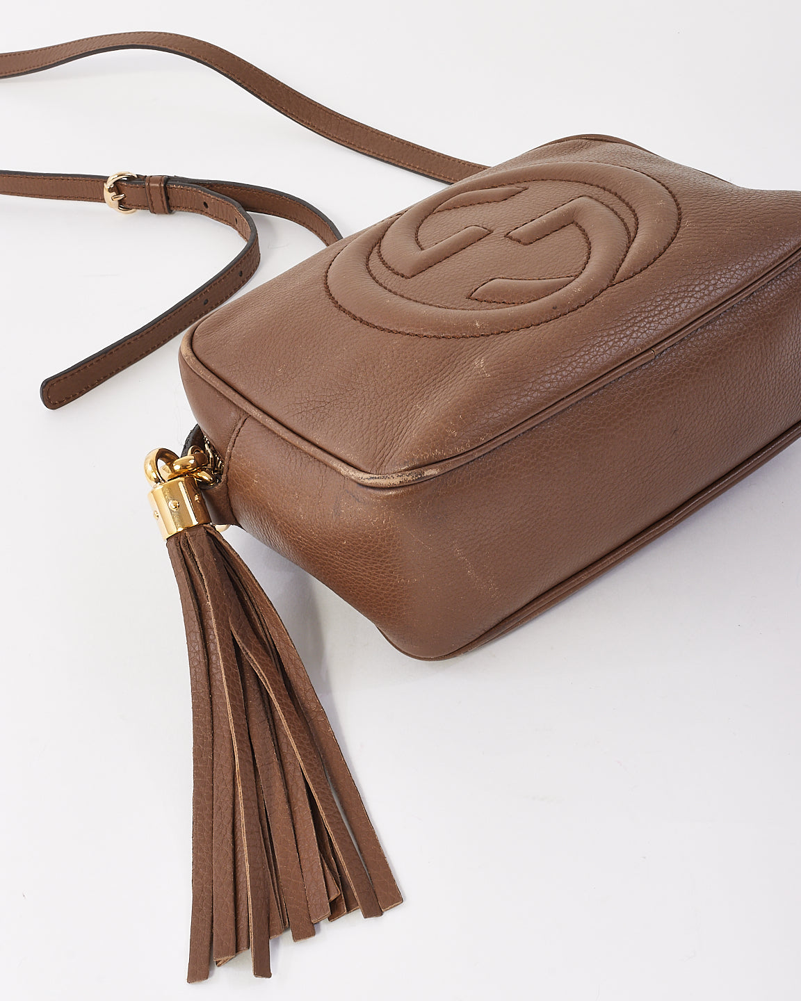 Gucci Brown Leather Soho Disco Crossbody Bag