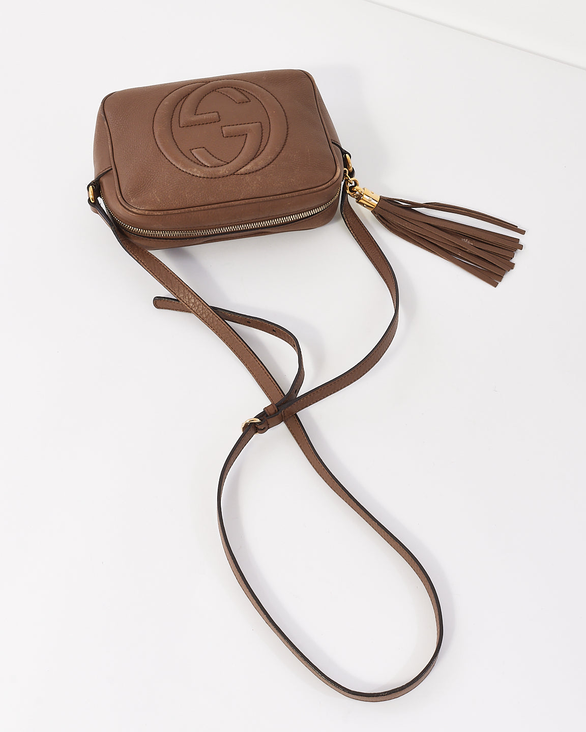 Gucci Brown Leather Soho Disco Crossbody Bag